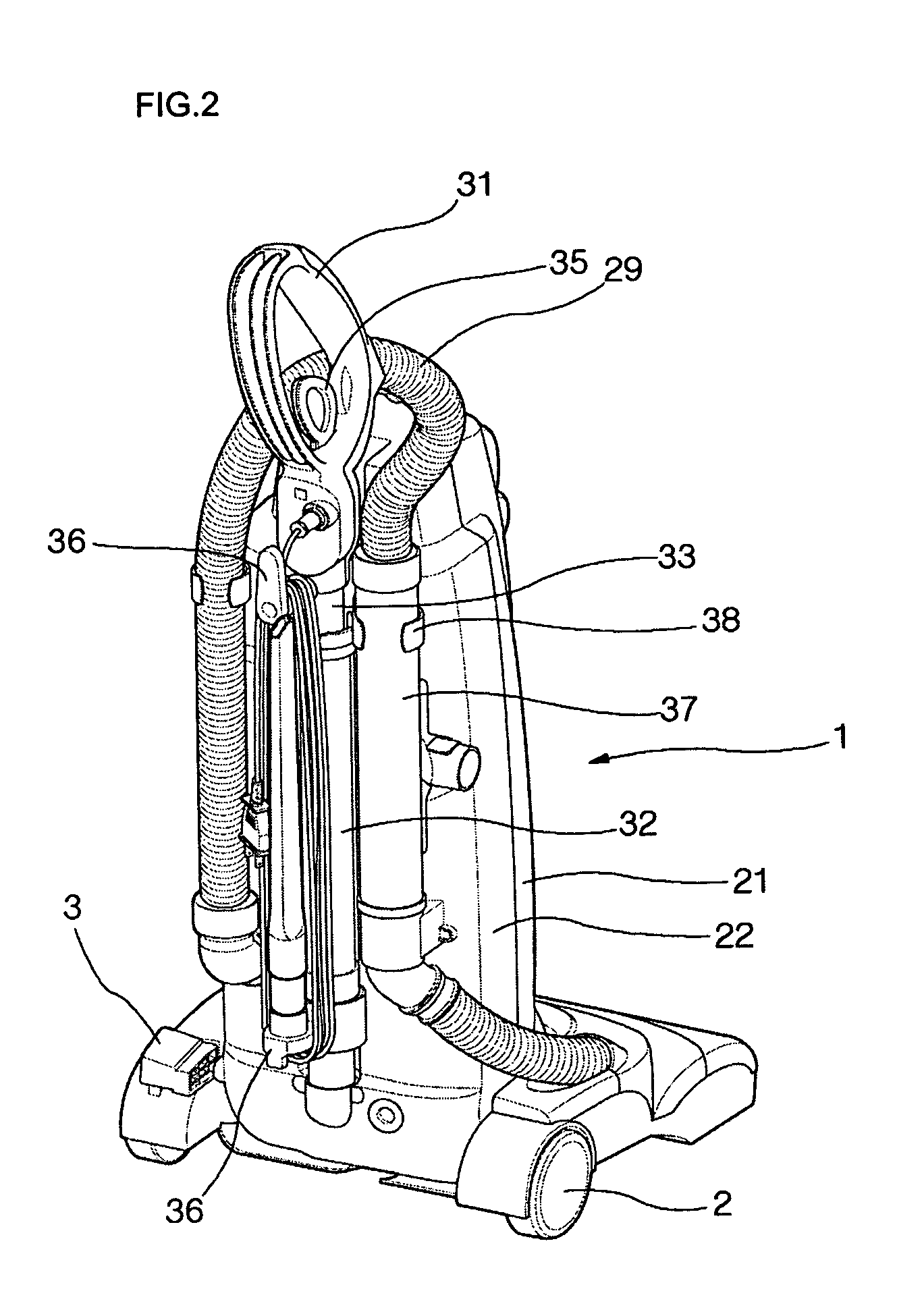 Upright vacuum cleaner