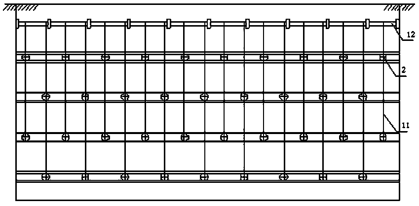 A layered internal lifting and unloading ground pull anchor and its construction method