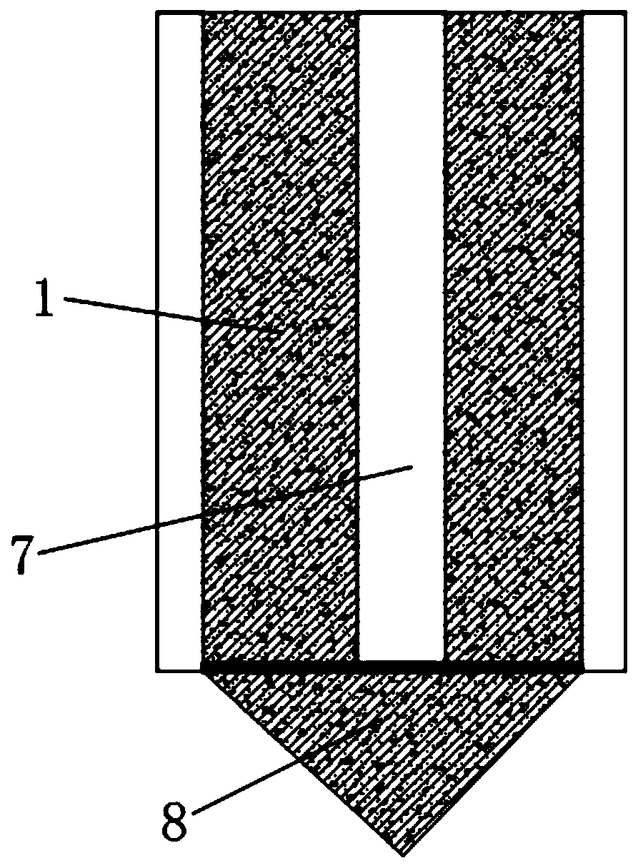 Hollow anti-slip anti-liquefaction pile