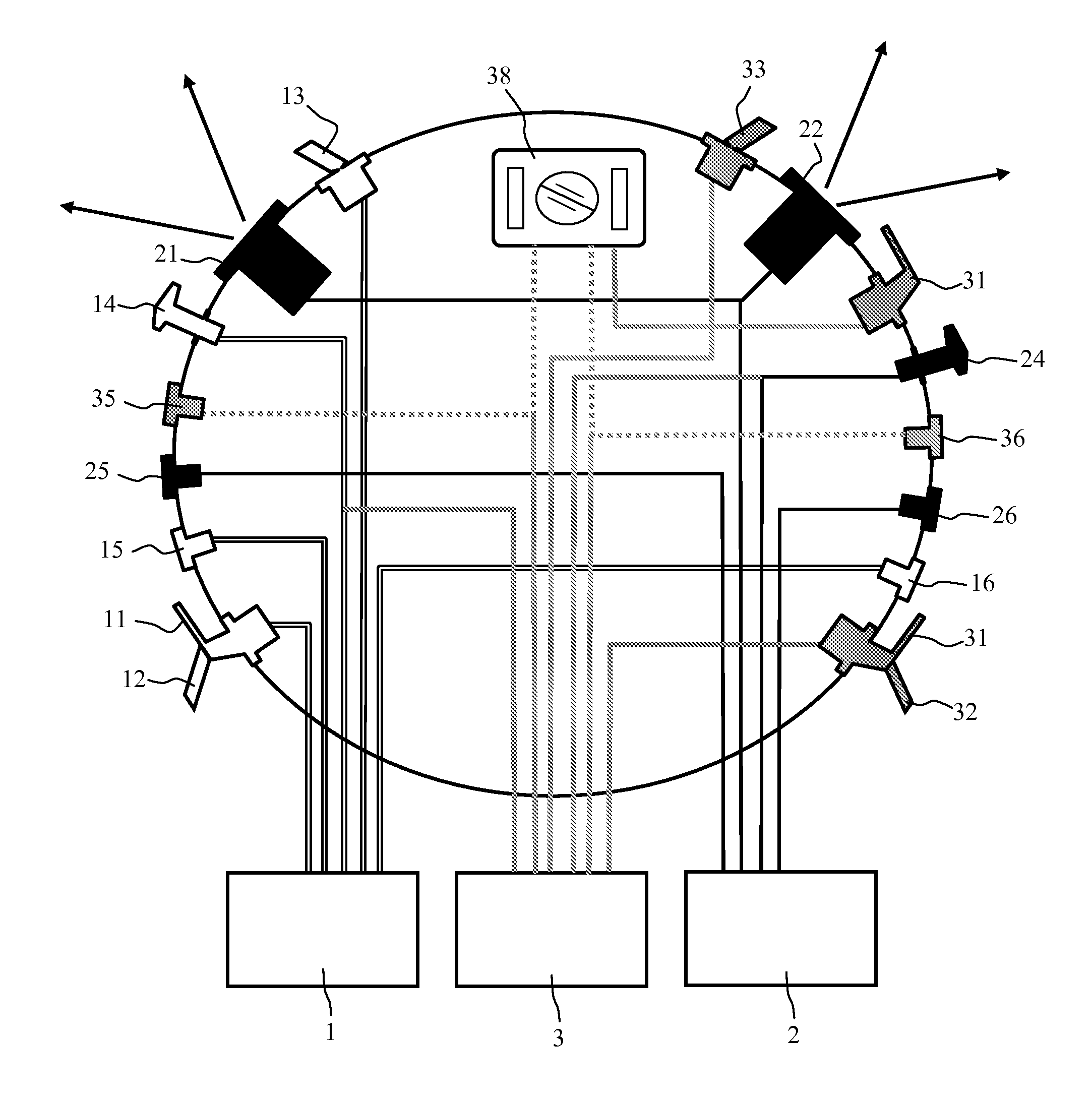 Optical anemometric probe with two measurement axes