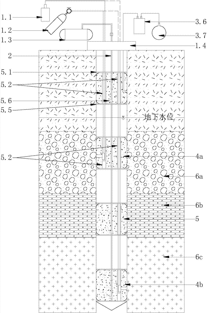 U-shaped pipe underground fluid multilayer sampling device