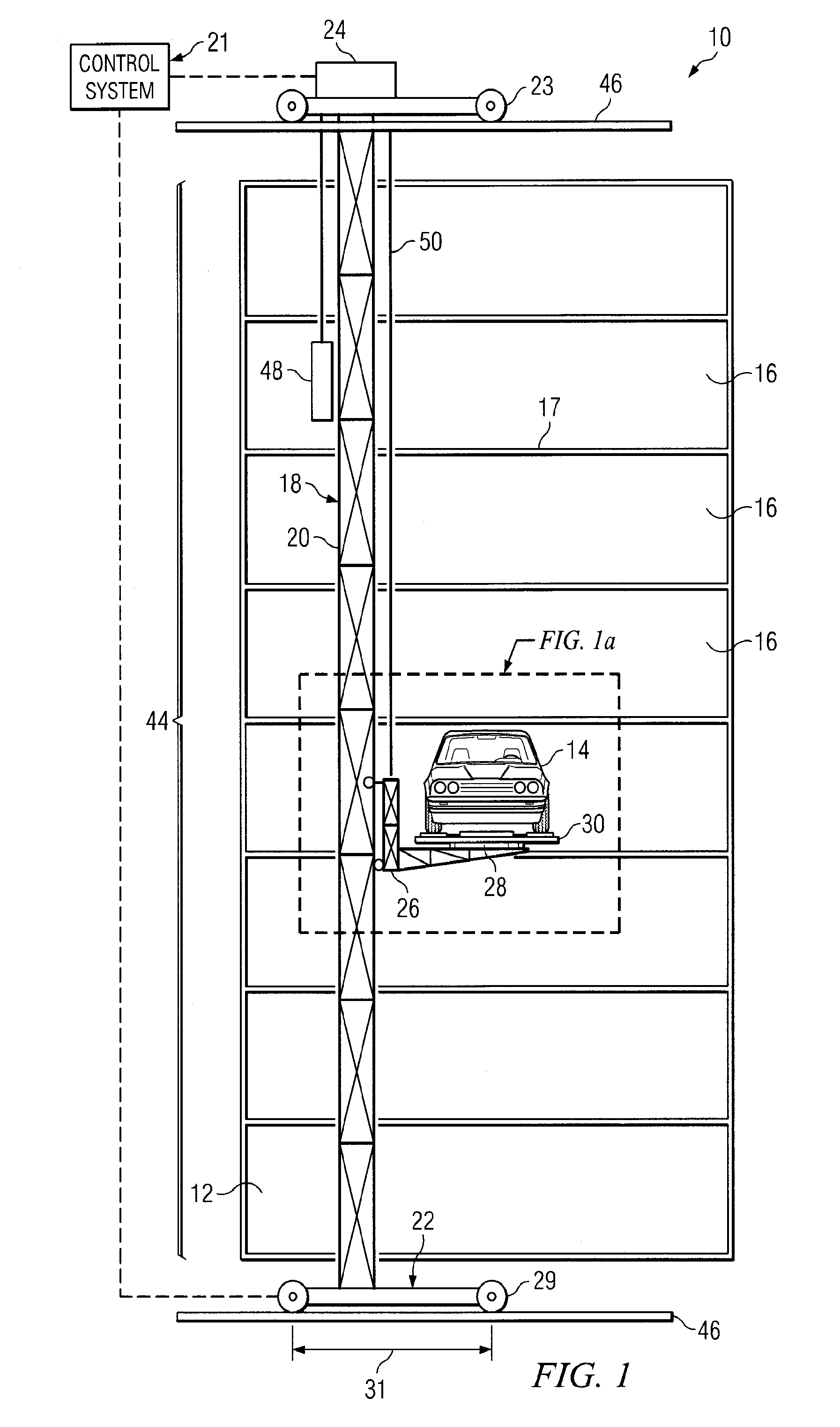 Automatic parking structure