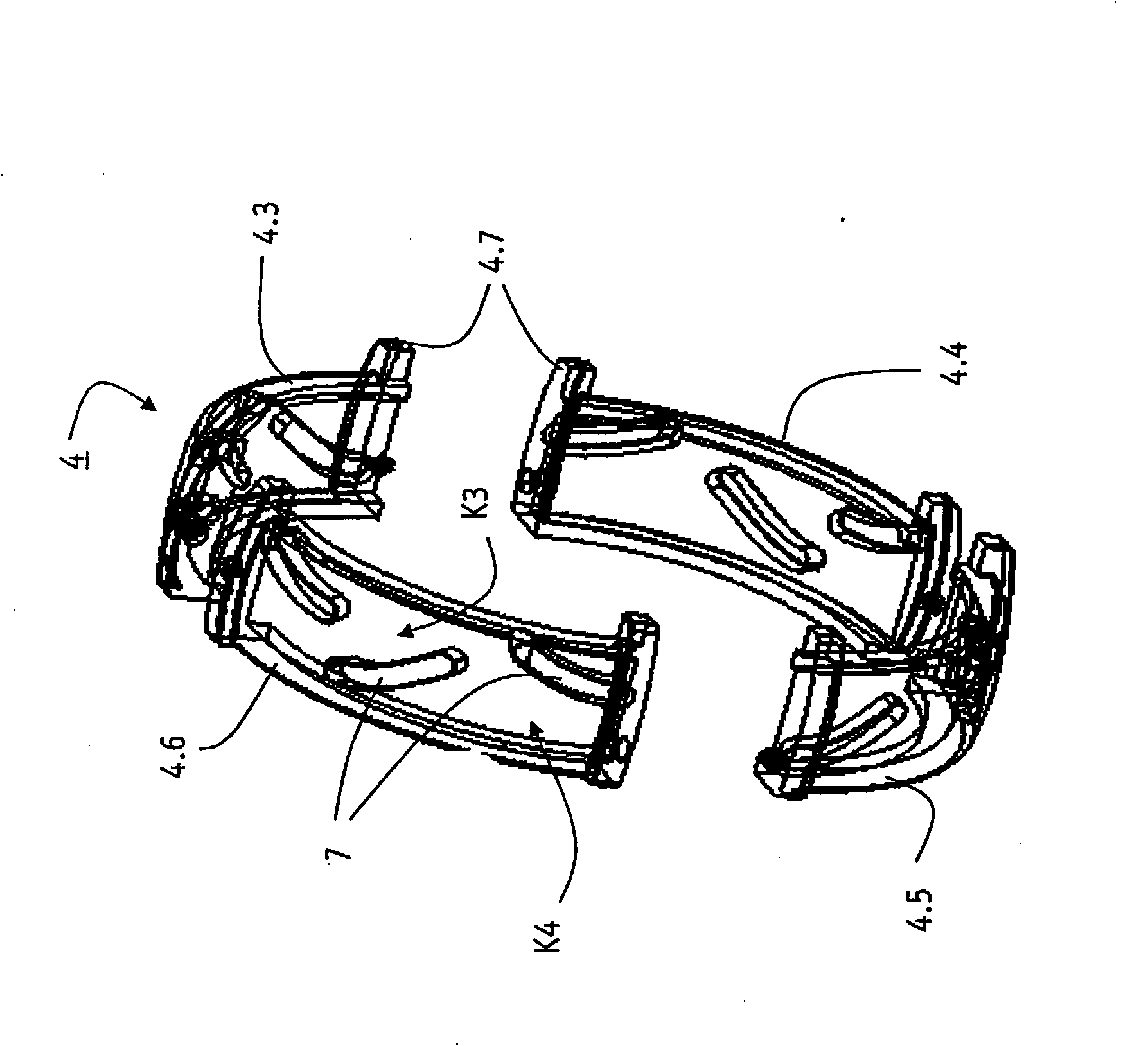 Air outlet having a swirling flow, and conventional flow