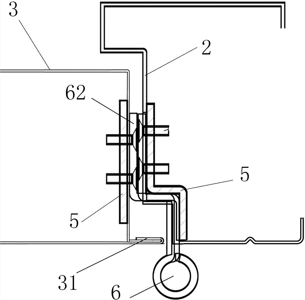 Hinge structure of steel security door