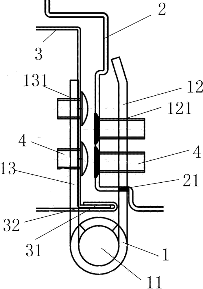 Hinge structure of steel security door