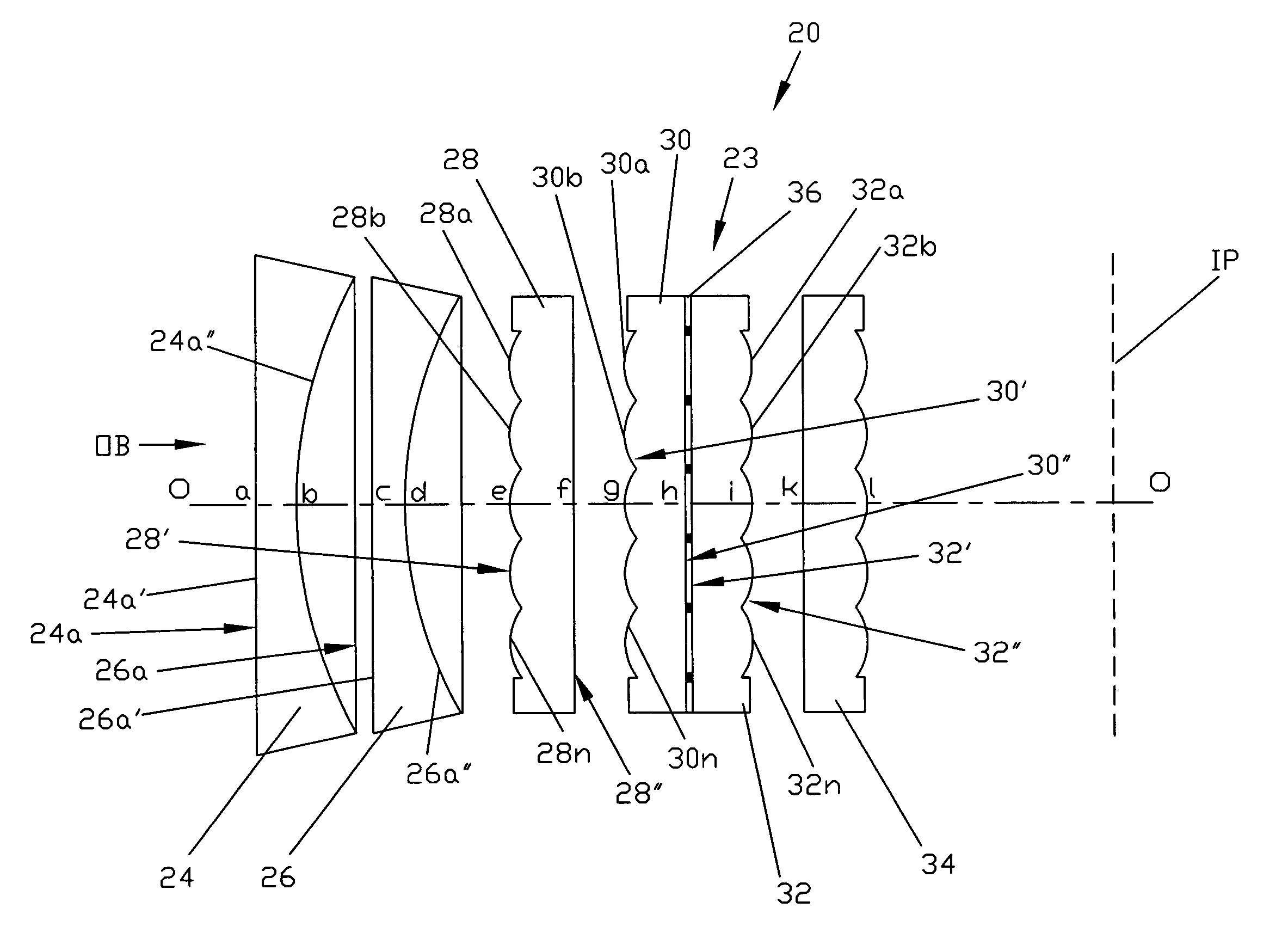 Flat wide-angle objective