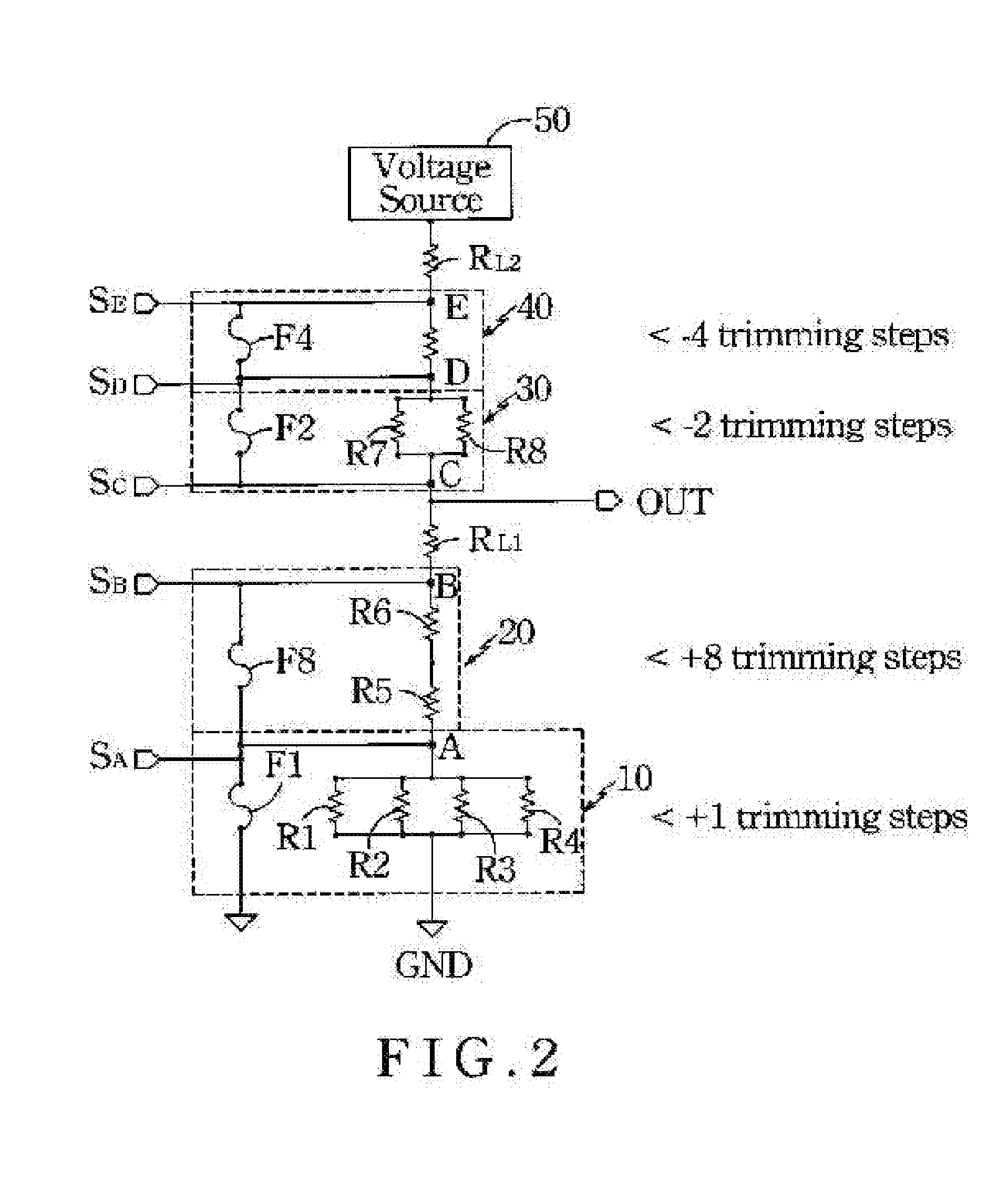 Circuit for Adjusting Reference Voltage Using Fuse Trimming