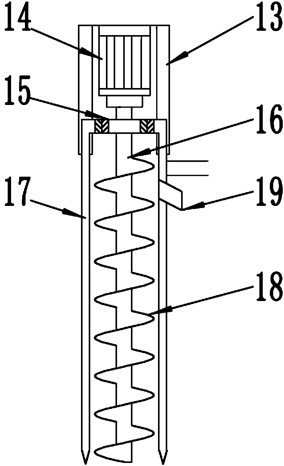 Digging device for municipal garden planting