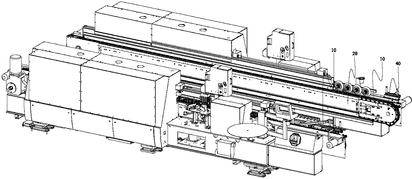 Transmission chain control device for double-end edge bonding machine