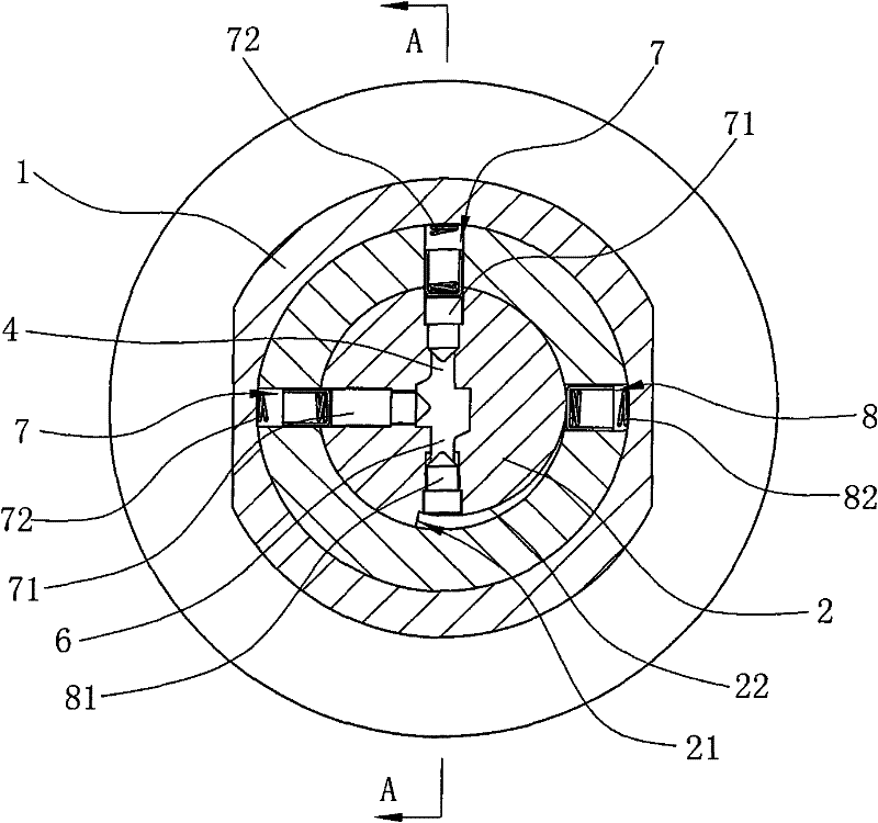 Marble lock with double opening angles and safety lock structure with same