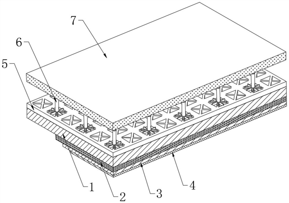 Concrete Saike structure with reinforced umbrella skeleton and construction method of ground structure