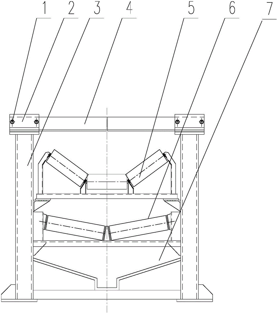 Belt conveyor corridor provided with flexibly sealed roofs