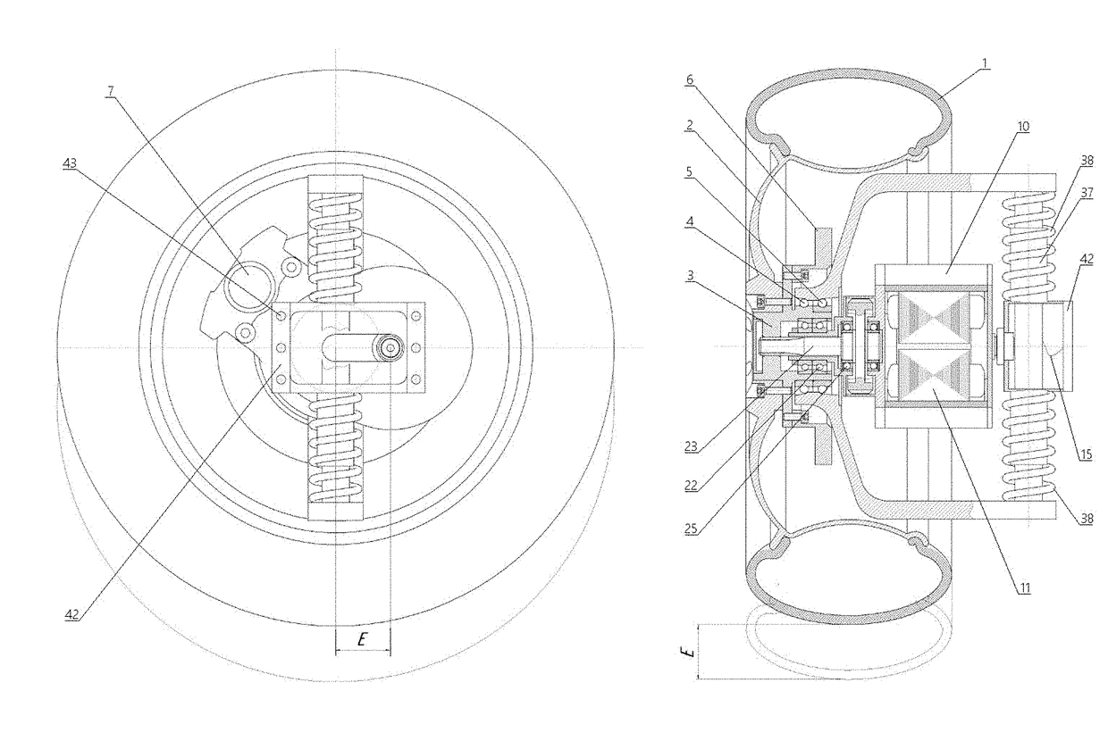 In-wheel motor for a vehicle and a vehicle comprising the motor