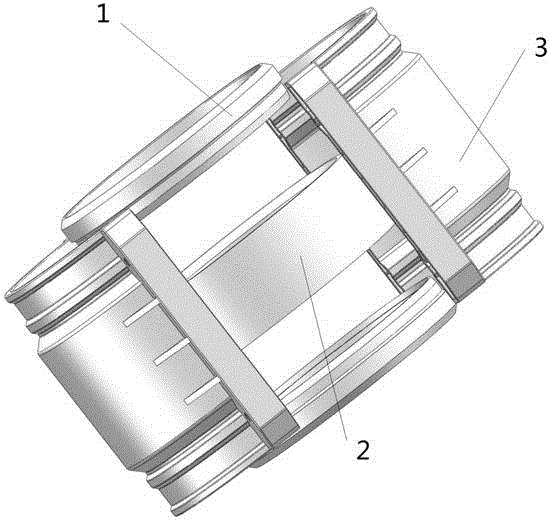 High pressure resistant leakage-proof metal sealing clamp hoop locking type large diameter pipeline connecting device