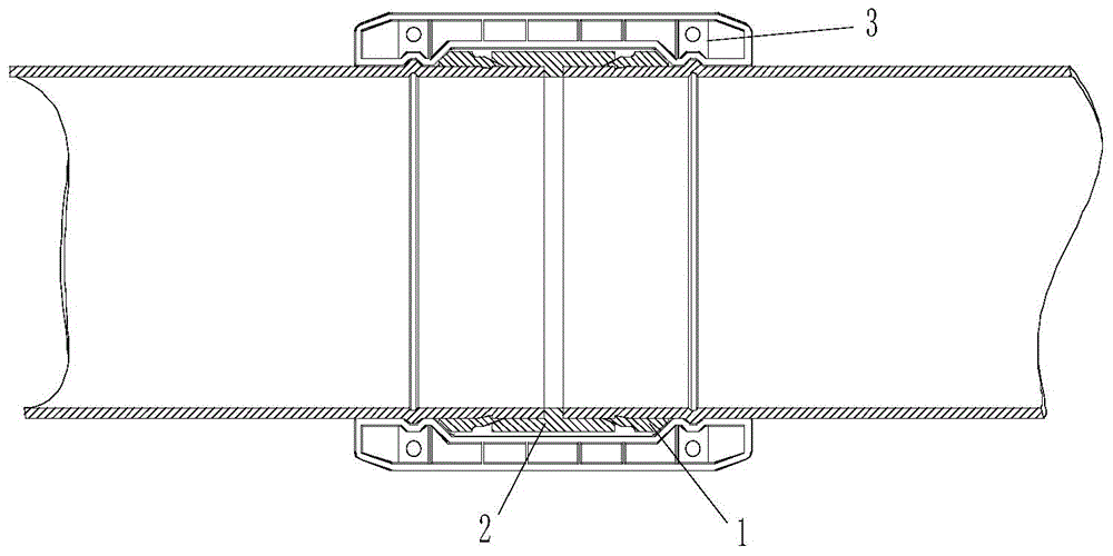 High pressure resistant leakage-proof metal sealing clamp hoop locking type large diameter pipeline connecting device