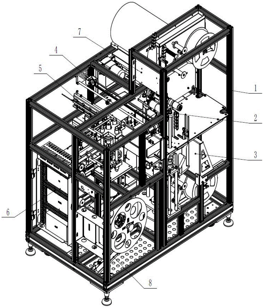 Full-automatic plastic packaging machine and packaging method thereof