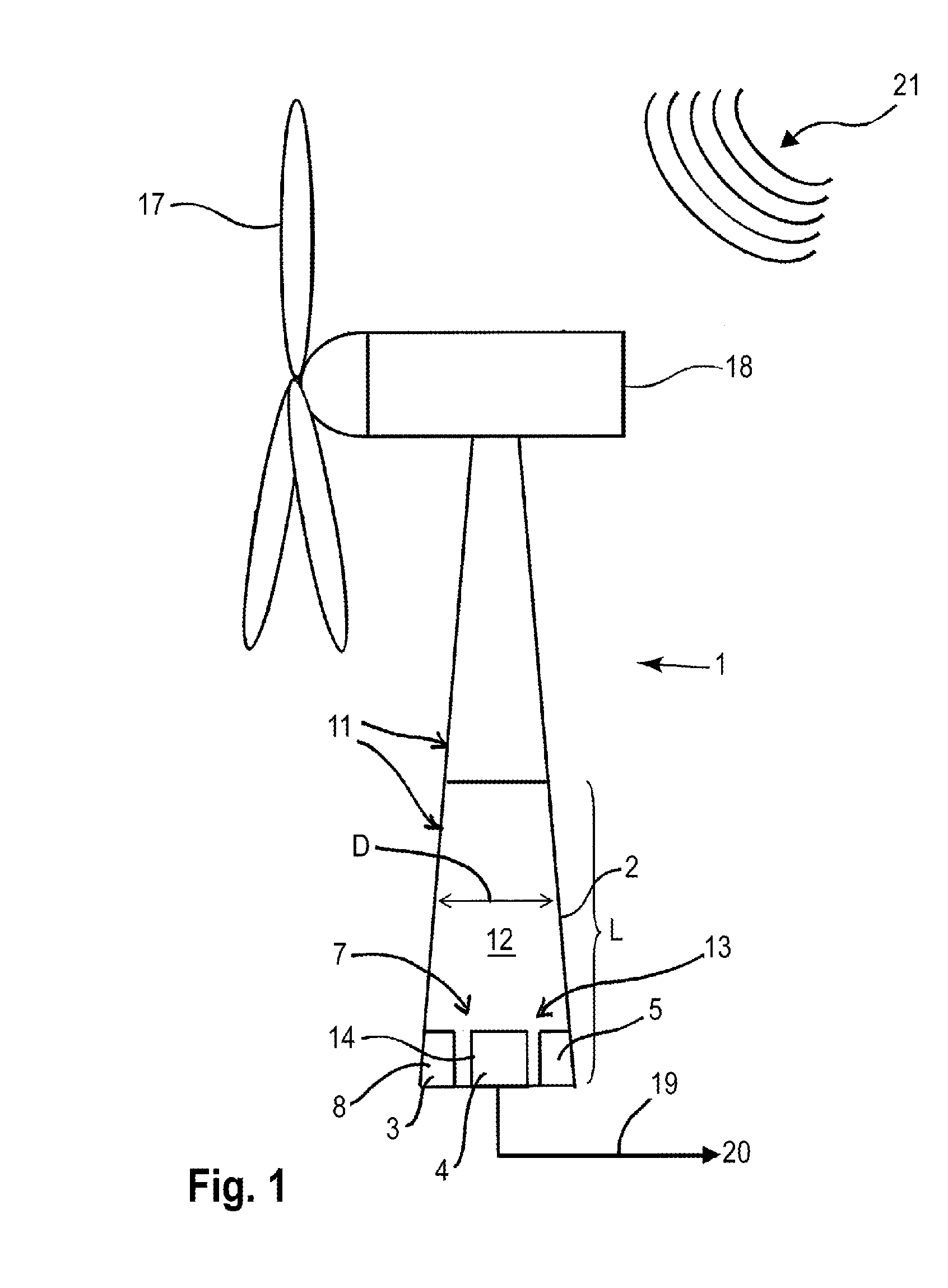 Preassembled tower section of a wind power plant