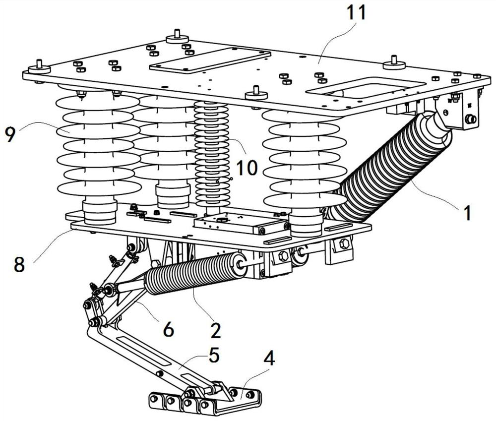 Currentcollecting device capable of collecting current from upper part