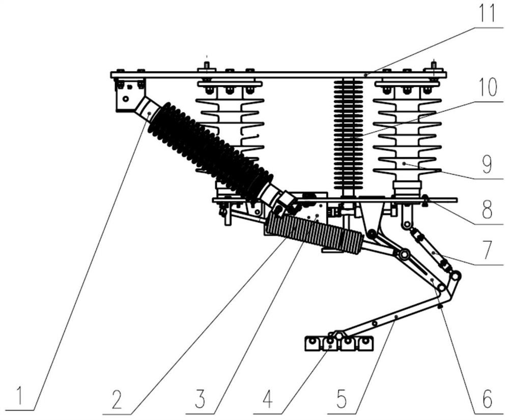 Currentcollecting device capable of collecting current from upper part