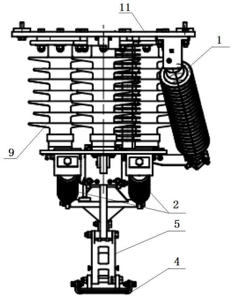 Currentcollecting device capable of collecting current from upper part