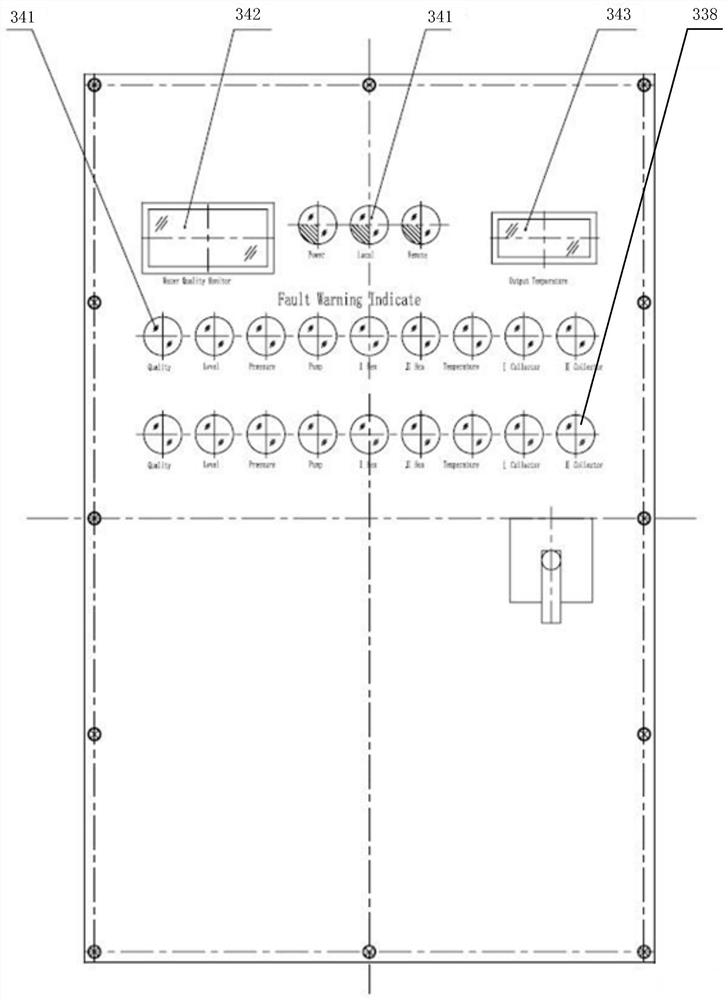 A transmitting base station with a water-cooled monitoring device