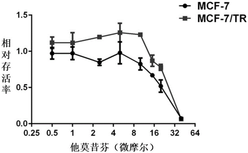 Tamoxifen drug resistance related microRNA molecule MiR-200a and application thereof