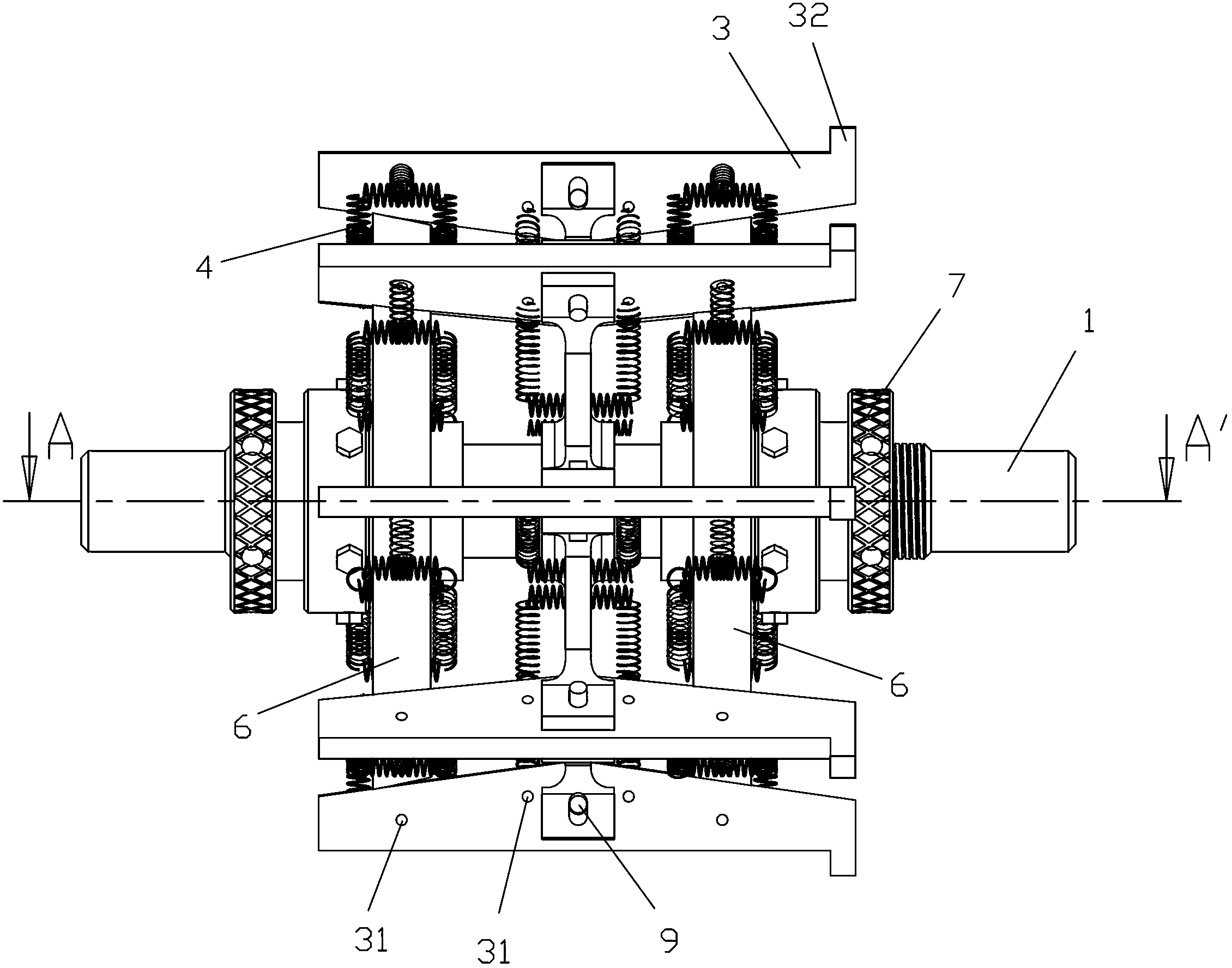 Wear-proof casing clamp with adjustable external diameter