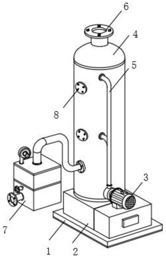 Industrial waste gas high-concentration acid mist purification tower