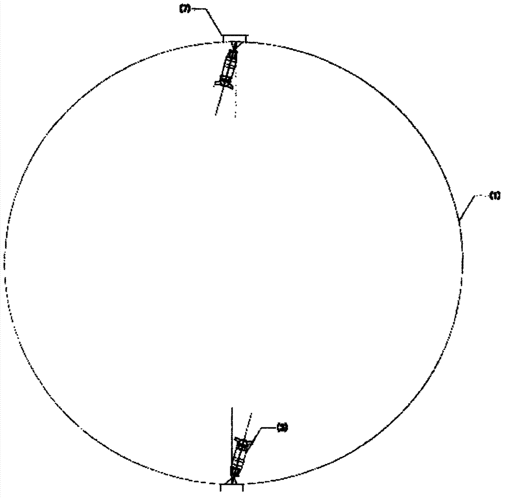 Installation method and device of submersible mixer for anaerobic reactor