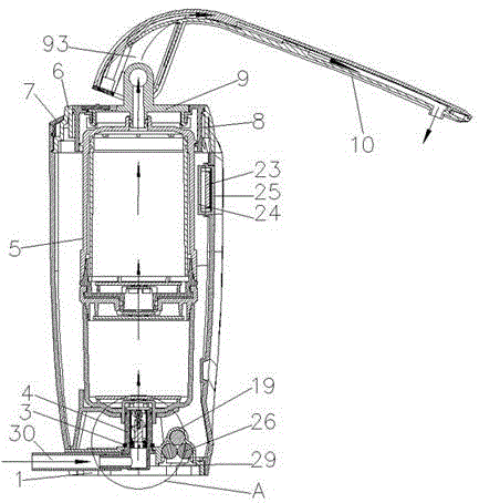 Bench water purifier with flow meter display