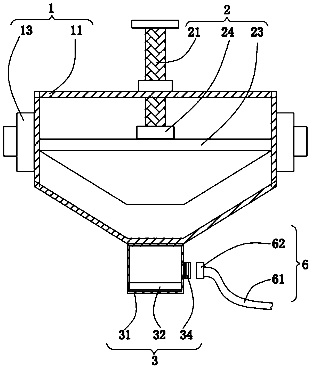 Self-moving sediment gap water collecting device