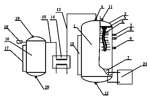 Membrane distillation apparatus used for improving base liquor quality