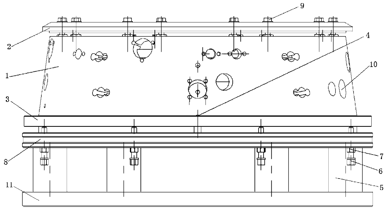 A milling deformation control device and method for tapered thin-walled parts