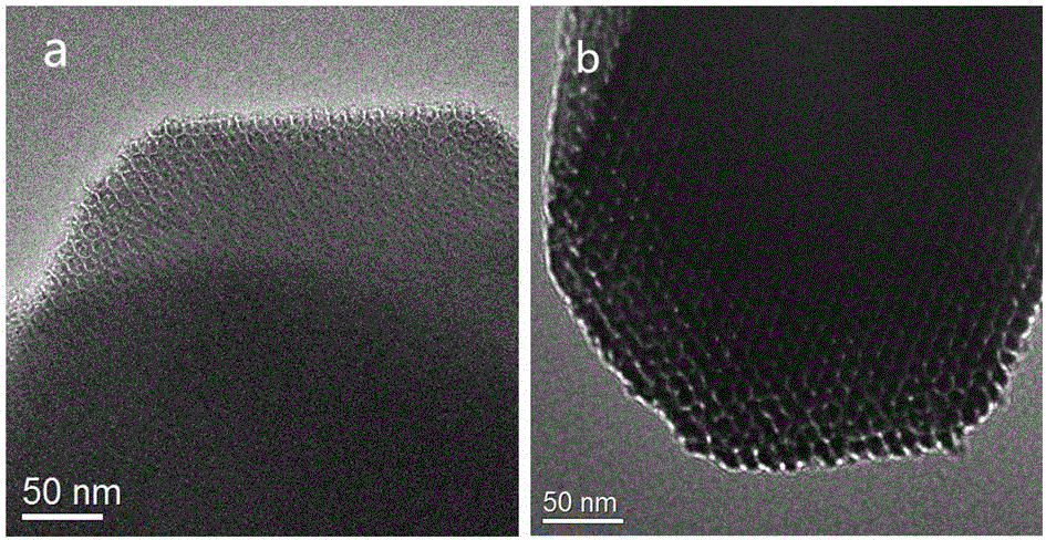 Hyperbranched polymer functionalized mesoporous material and application thereof