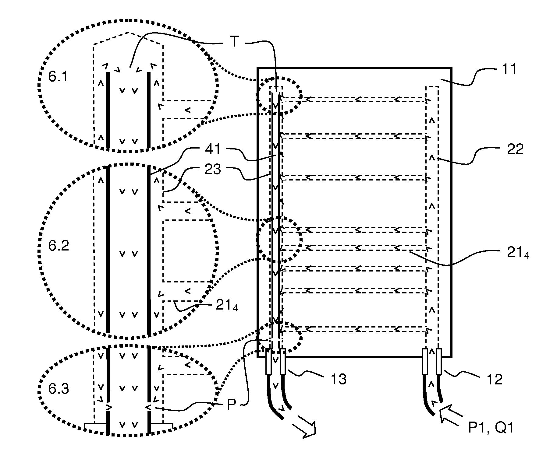 Arrangement in a liquid cooler