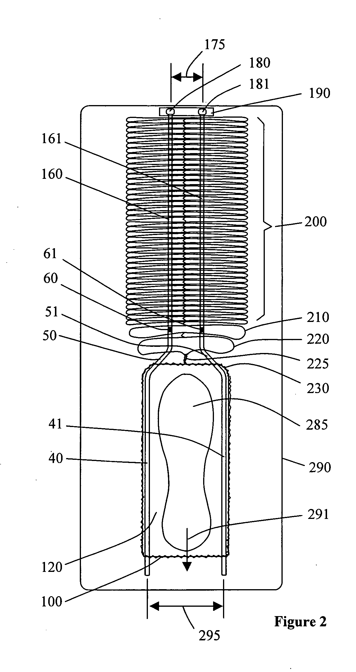 Shifting rail in a package of disposable shoe covers