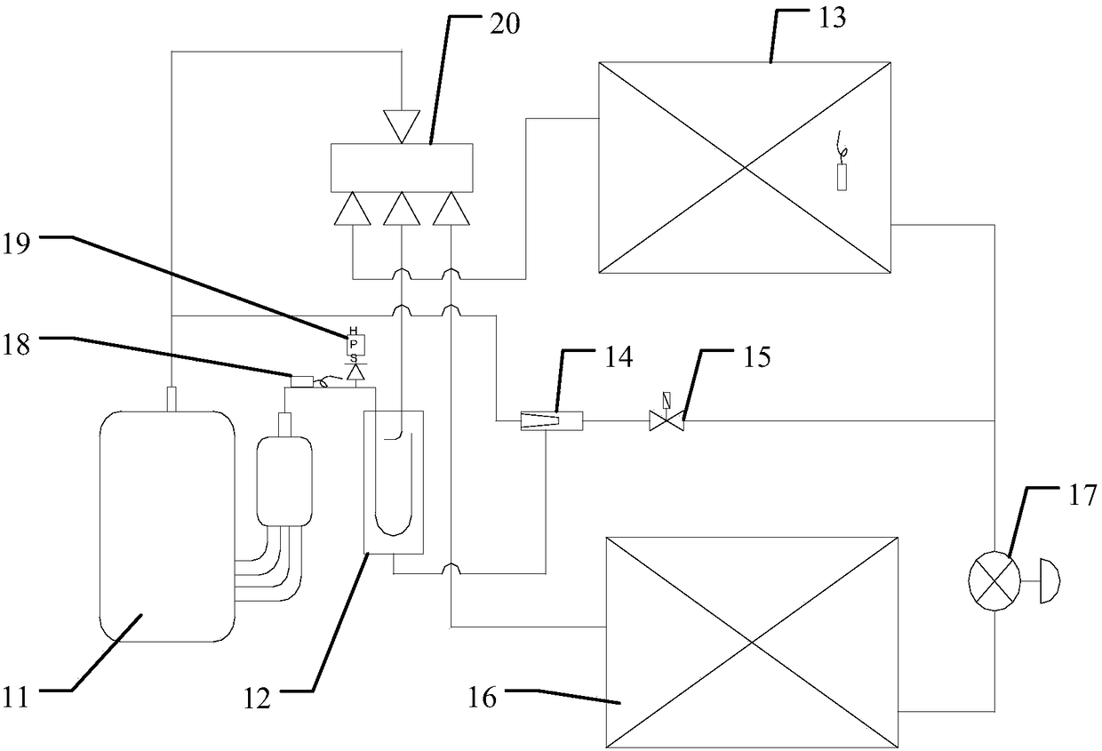 Air conditioner control system and air conditioner using ejector