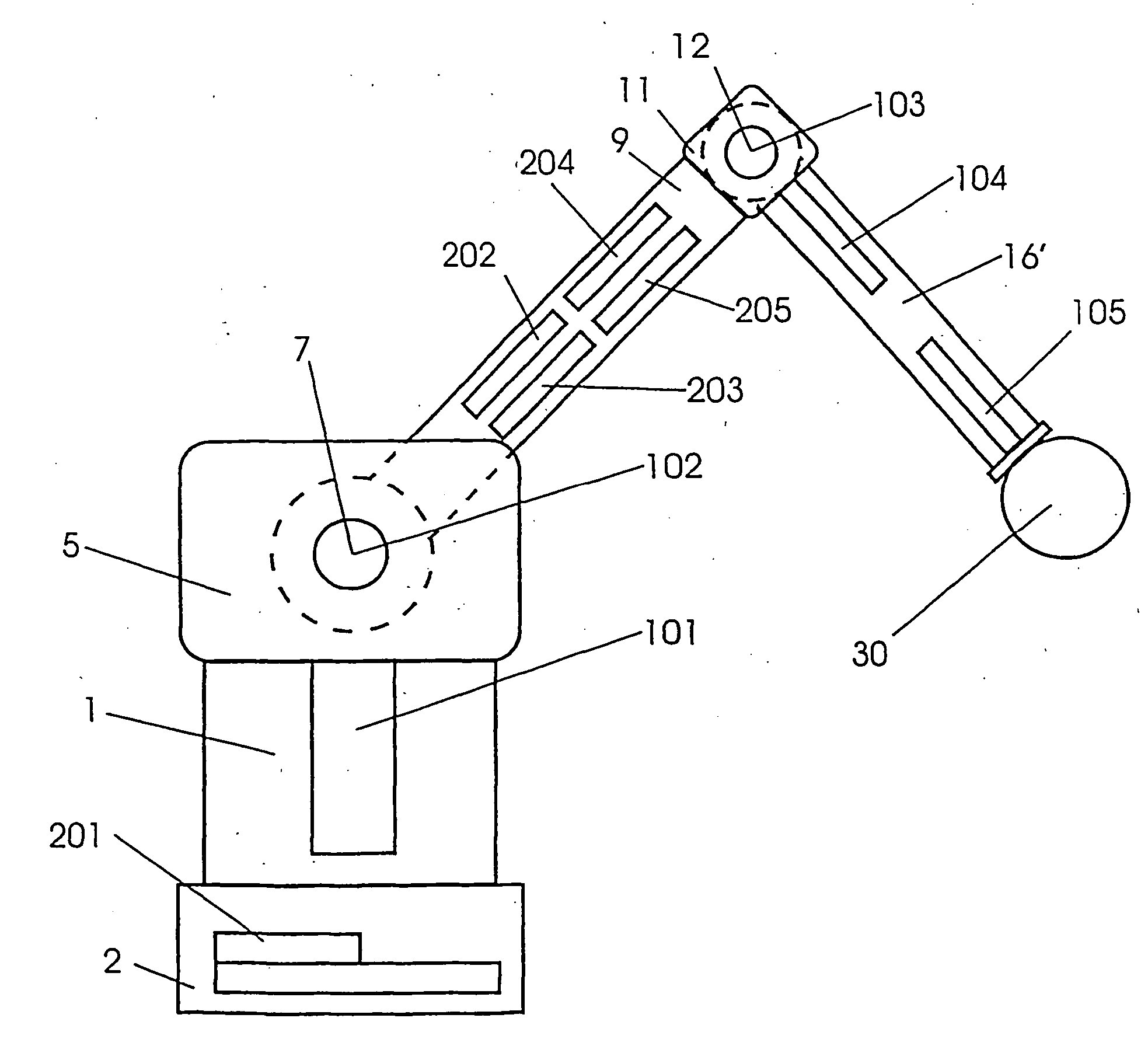 Buckling arm robot