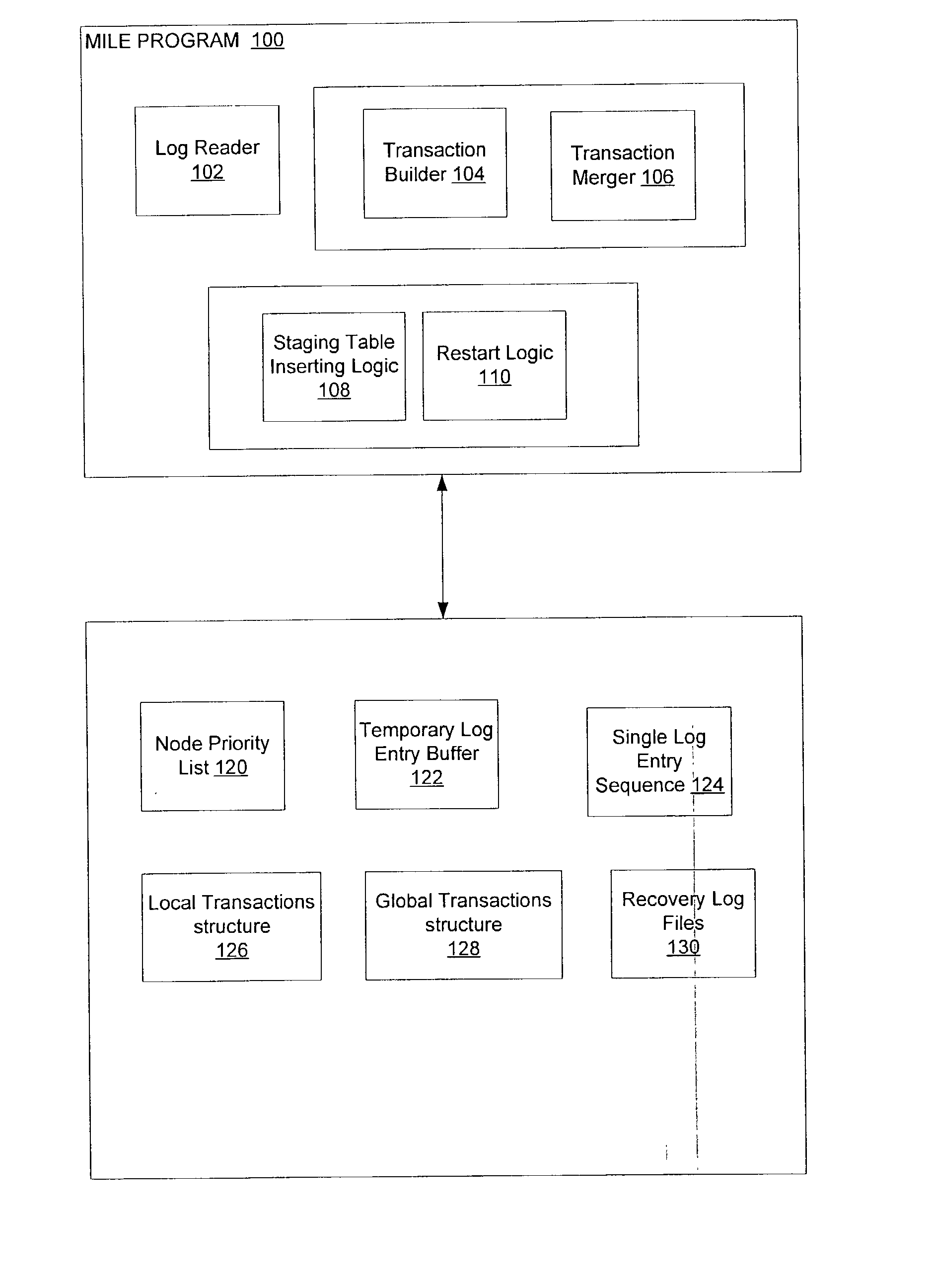 Method, system, and program for merging log entries from multiple recovery log files