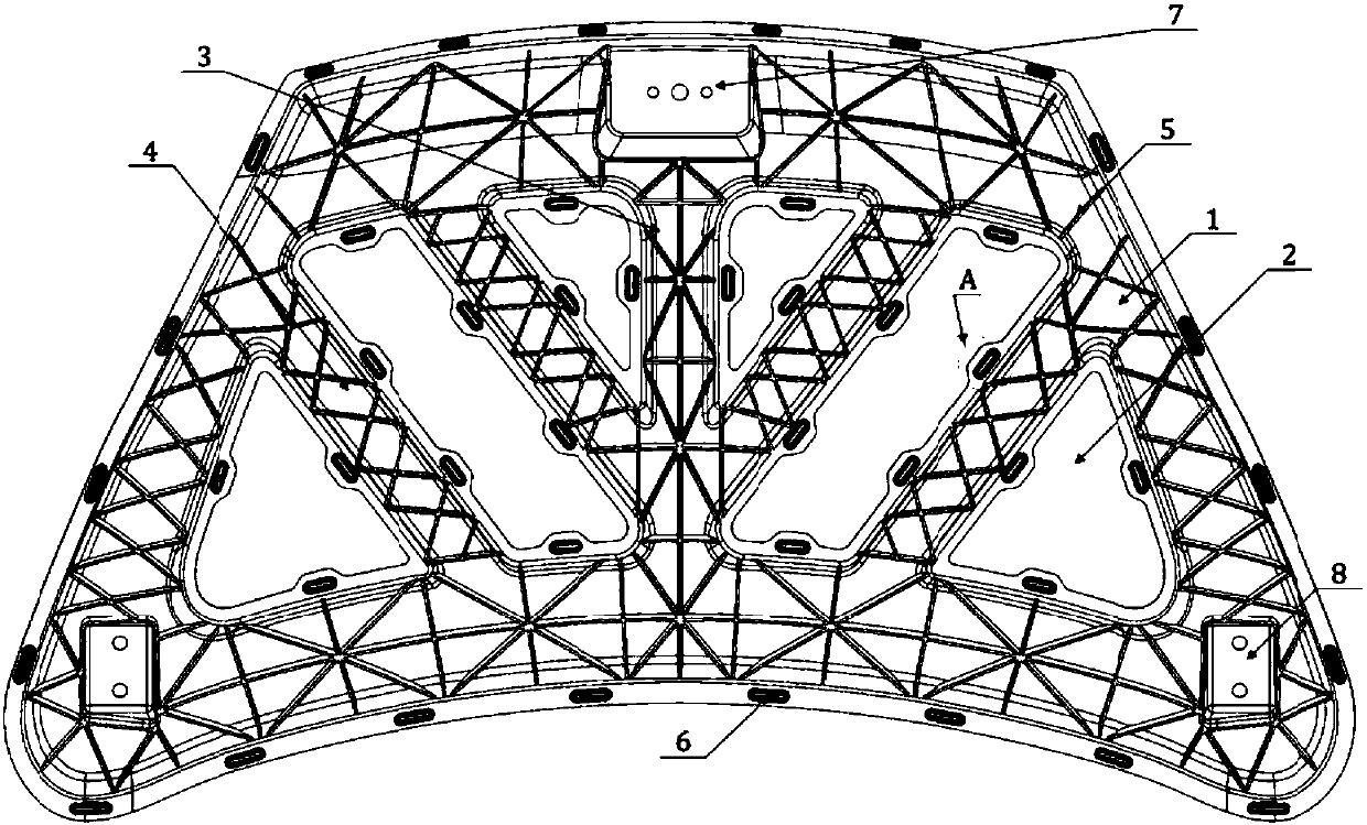 Composite engine hood inner panel of electric vehicle