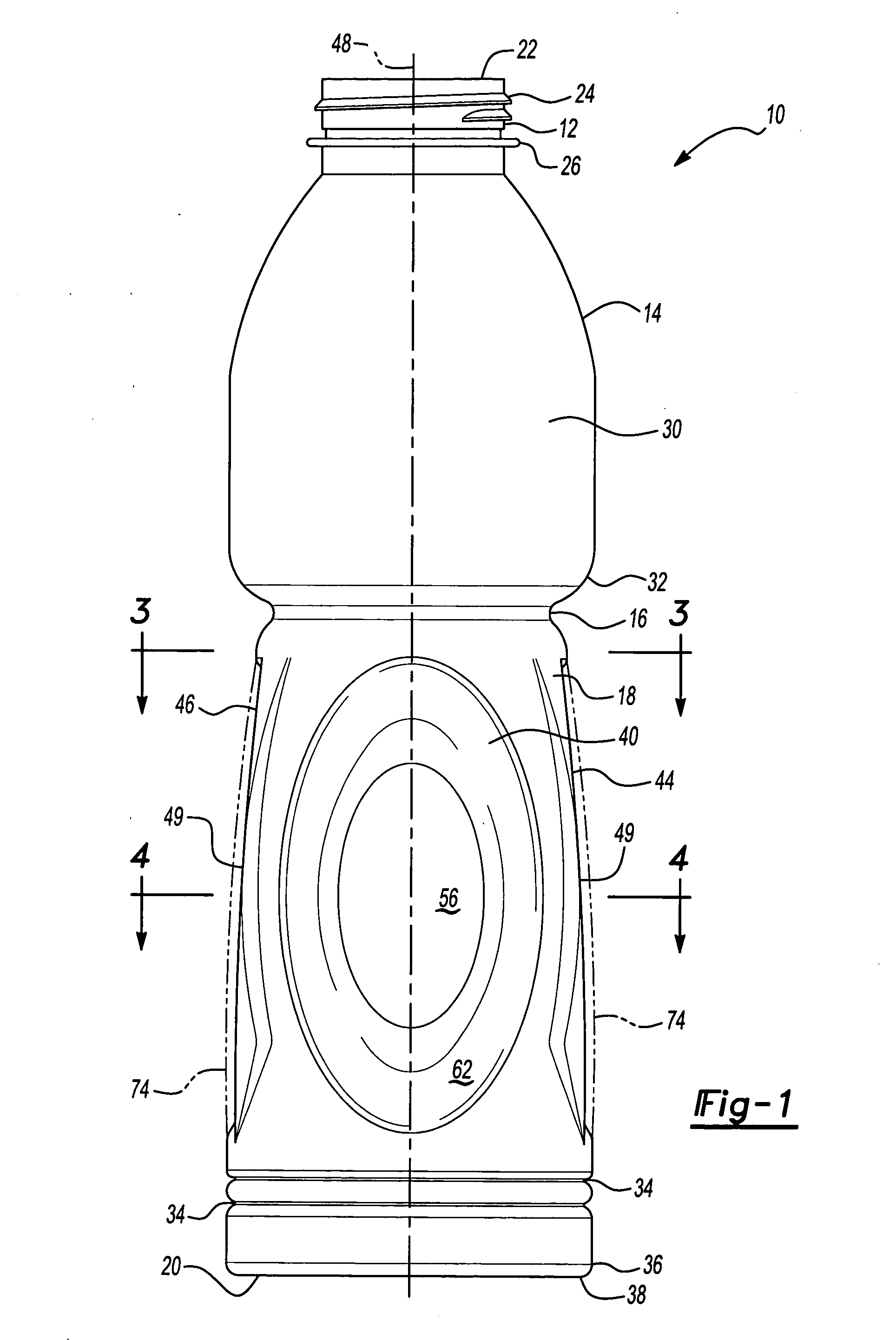 Hot fillable container