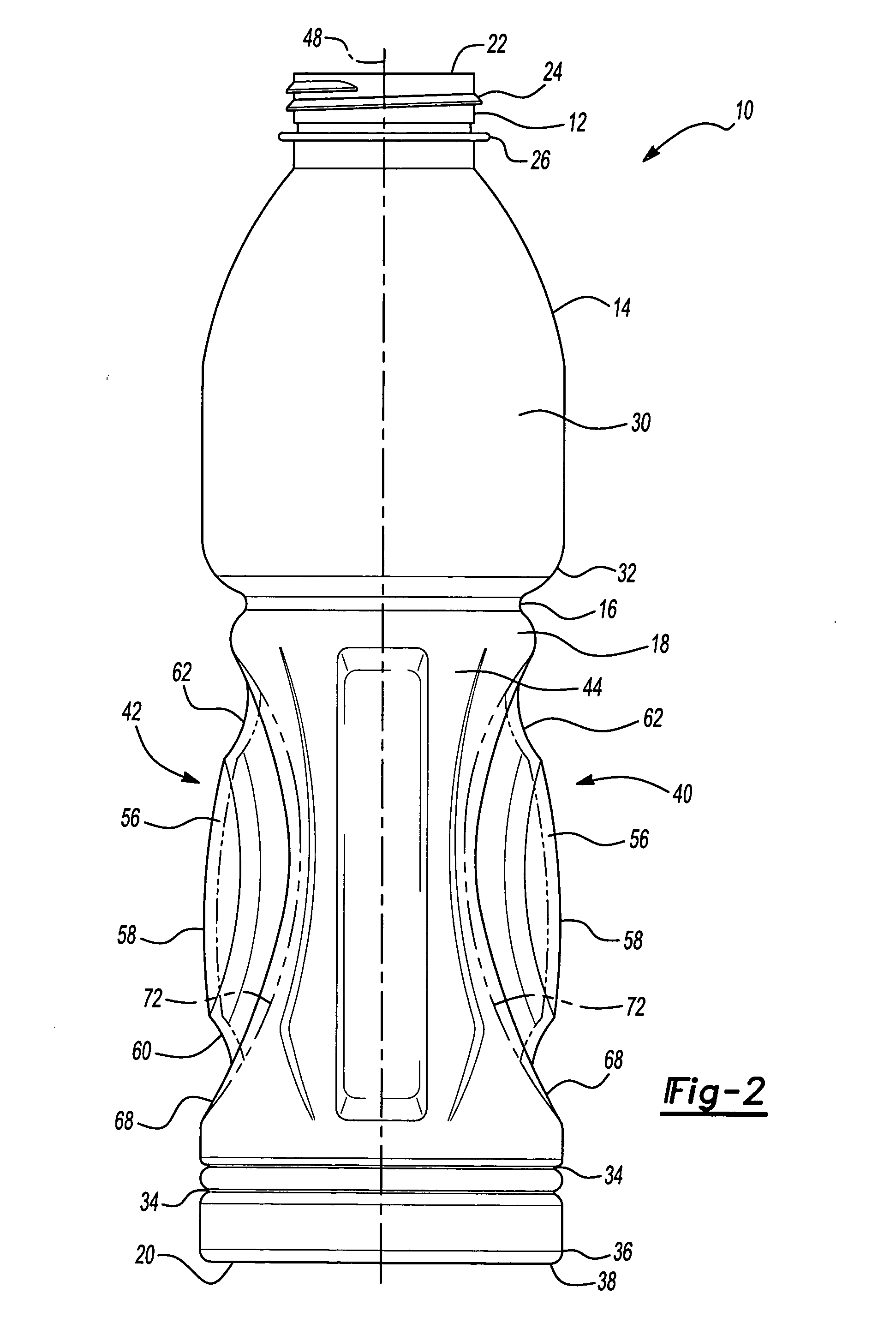 Hot fillable container