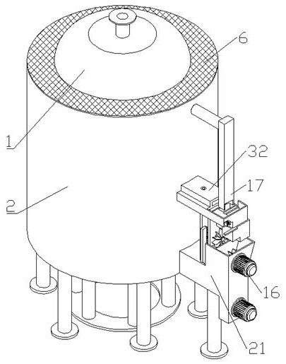 Storage tank for chemical production