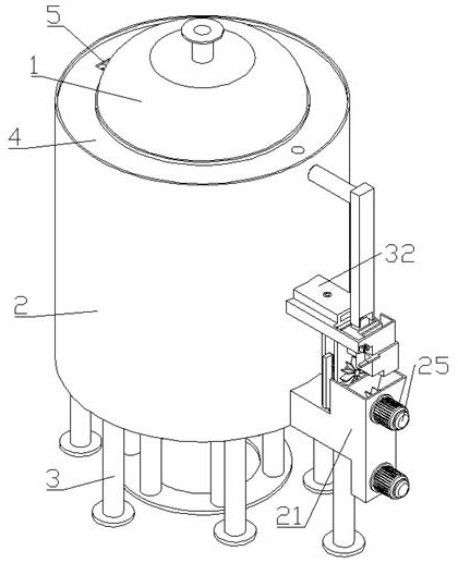 Storage tank for chemical production