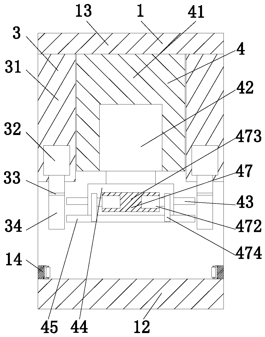 Channel steel machining, corner shearing and bending machine and machining method