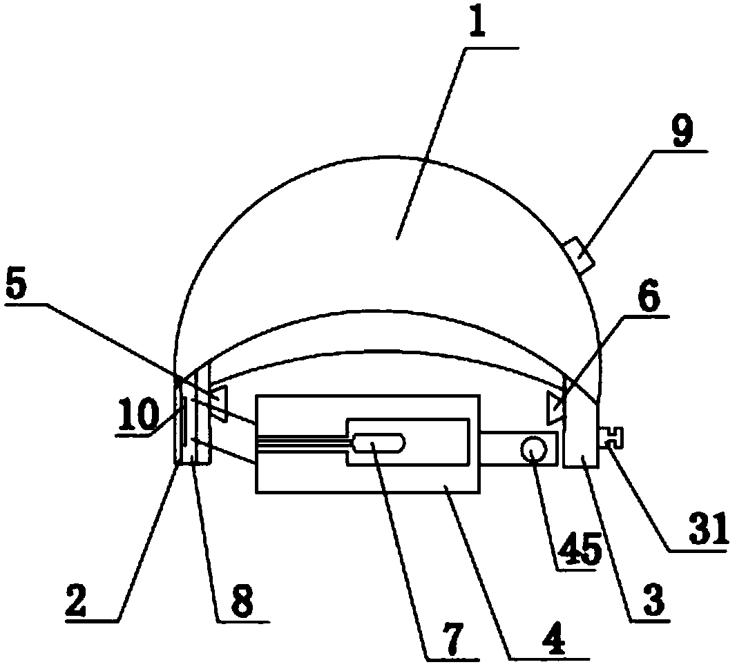 Safety helmet for glass fiber production workshop