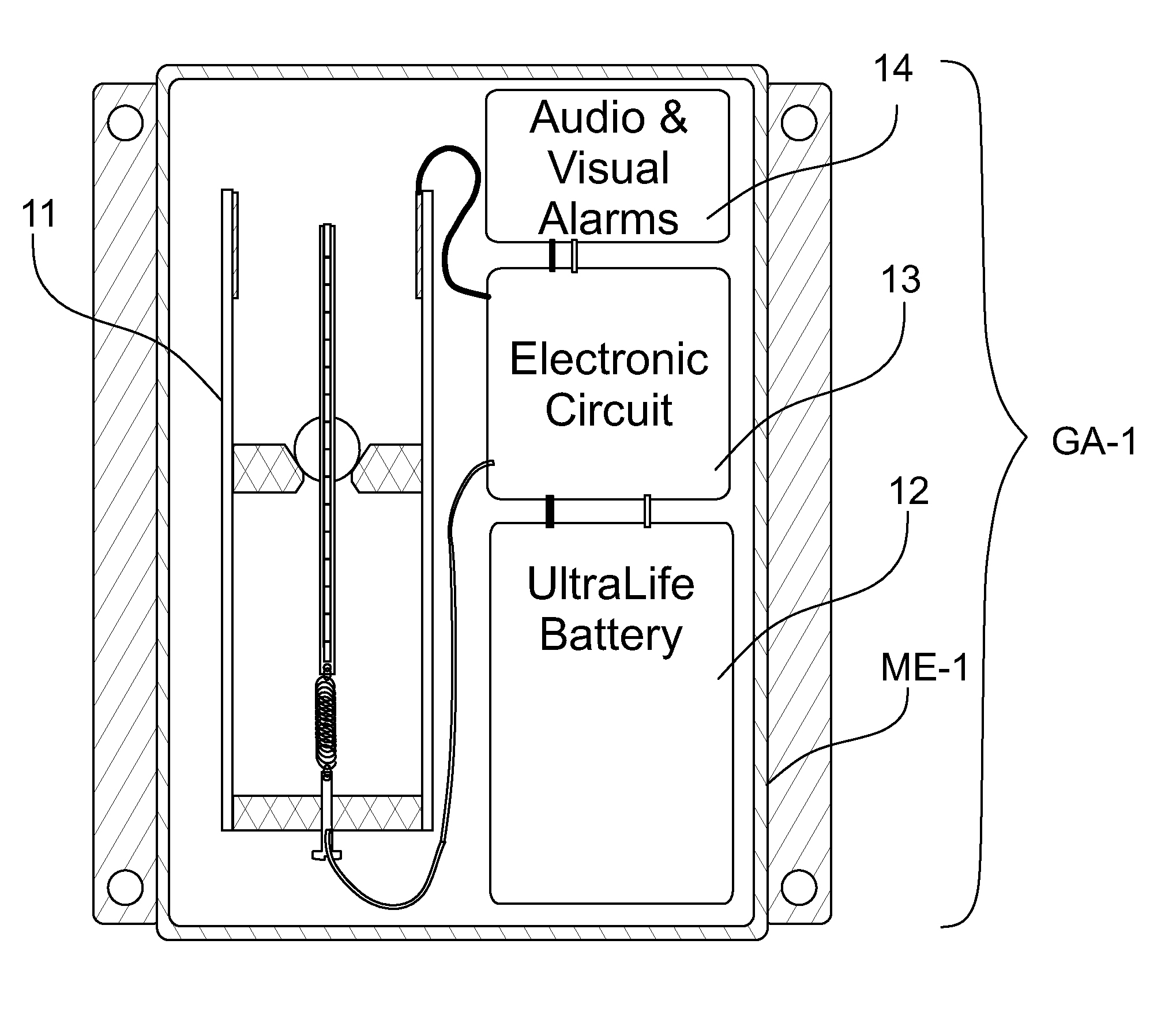 Magnetic field strength threshold alarm