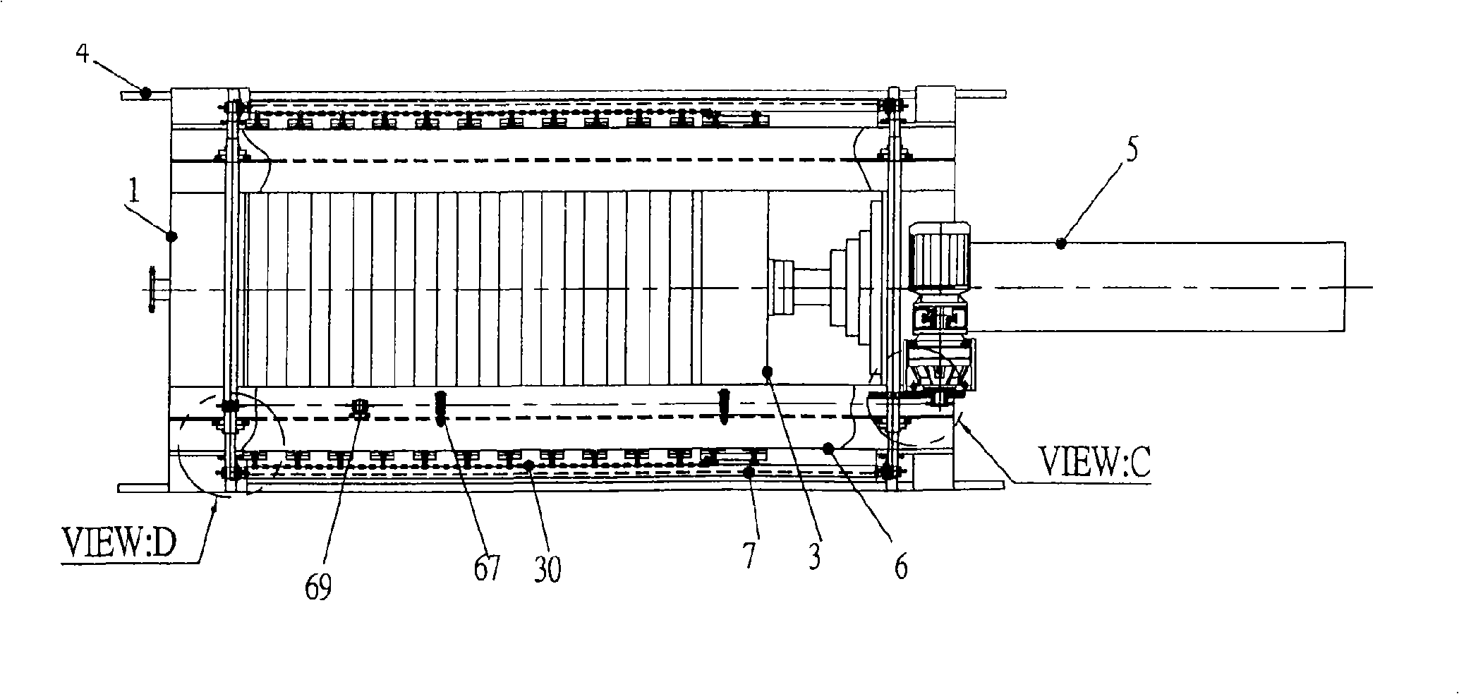 Device and method of filter press for quickly discharging material and cleaning filter cloth