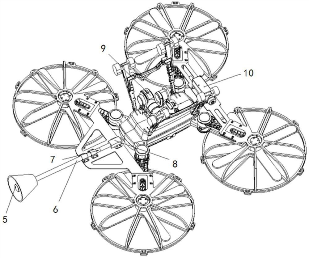 Unmanned aerial vehicle thickness measuring system based on electromagnetic ultrasonic technology