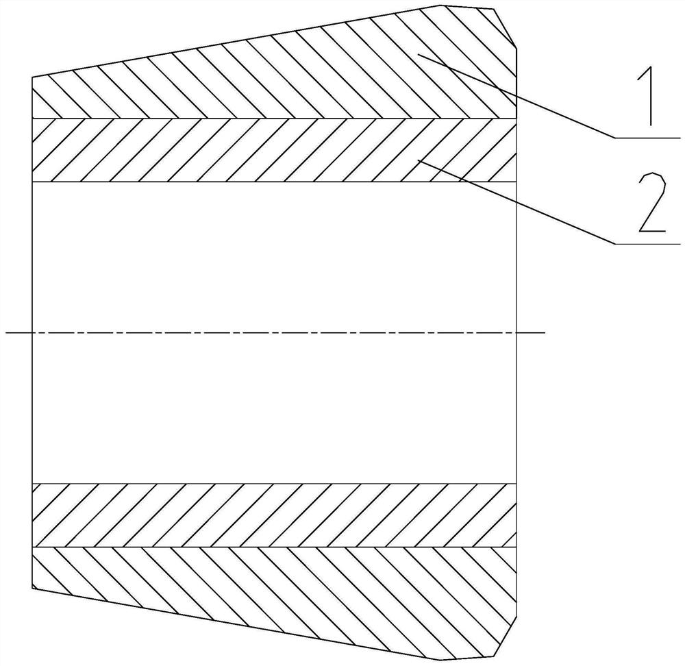 Centrifugal casting process of a rare earth wear-resistant alloy steel rock-breaking hob shell